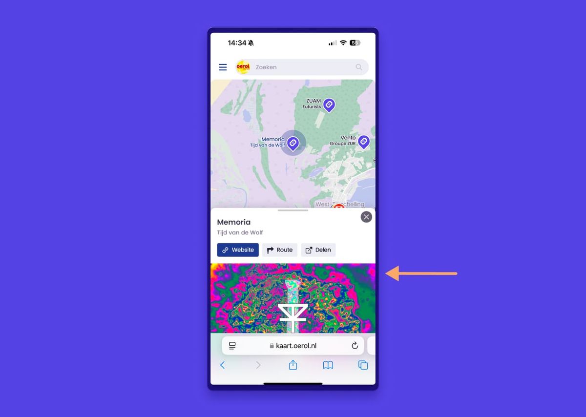 De nieuwe 'drawer', zoals men dat in jargon noemt, is het element dat je ziet als je een locatie of route op een kaart opent.