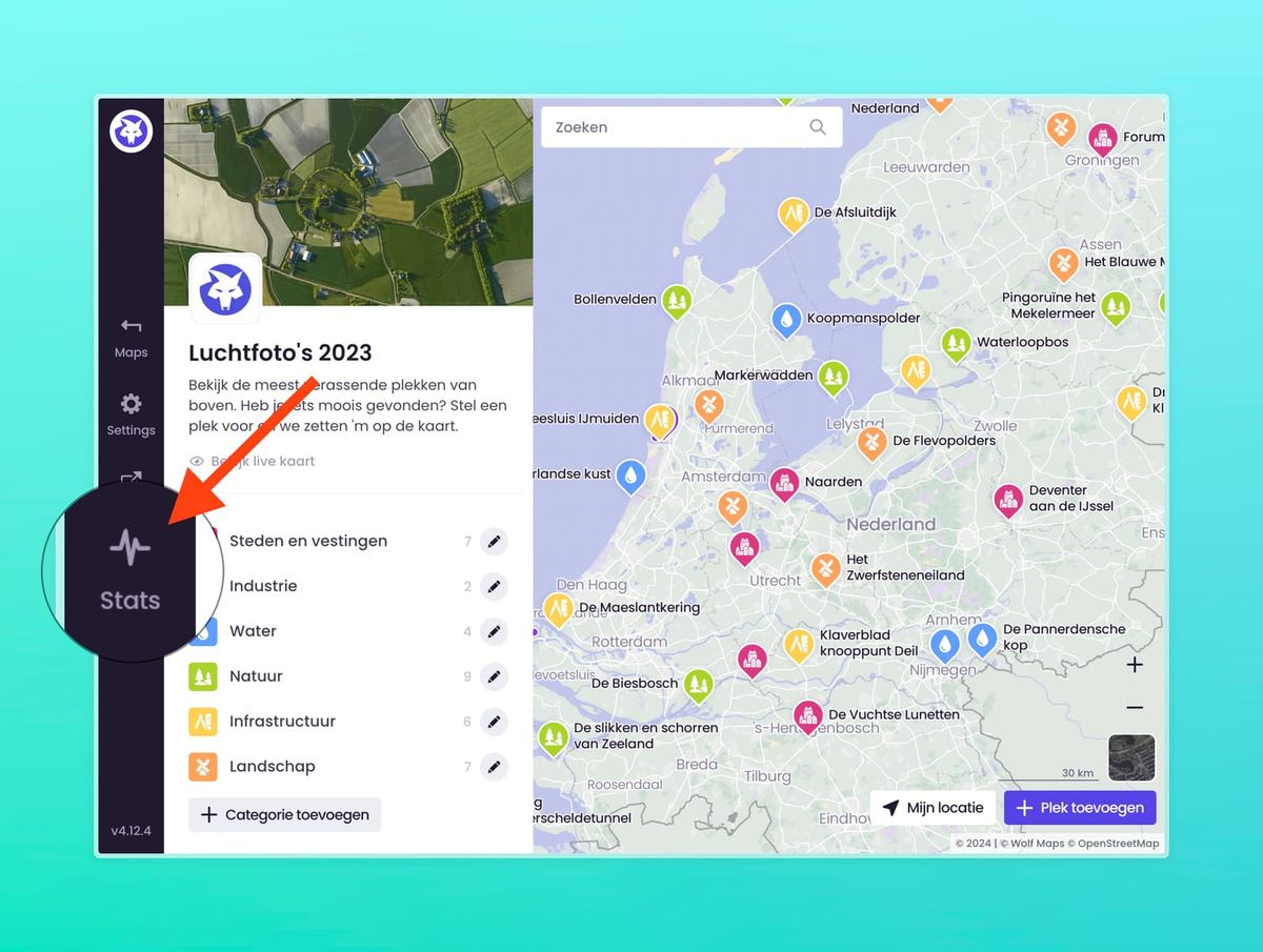 Analytics voor je kaart vind je hier.